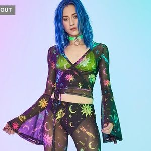 Celestial Magic Wrap Top